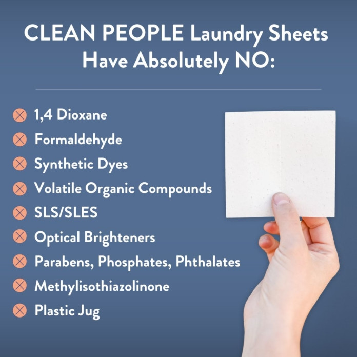 The Clean People Laundry Detergent Sheets – Laundry Soap – Ultra, 32 Pack