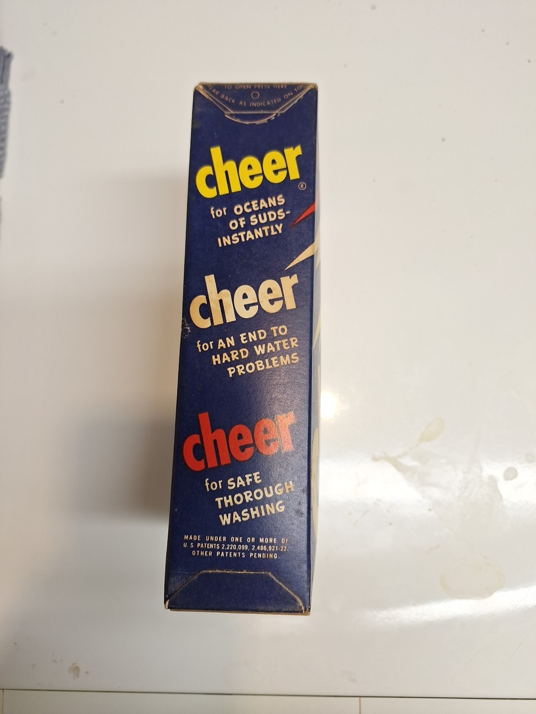 Vintage 1950’s 60’s Unopened Cheer Cleaner Whiter Washes Laundry Detergent 21oz