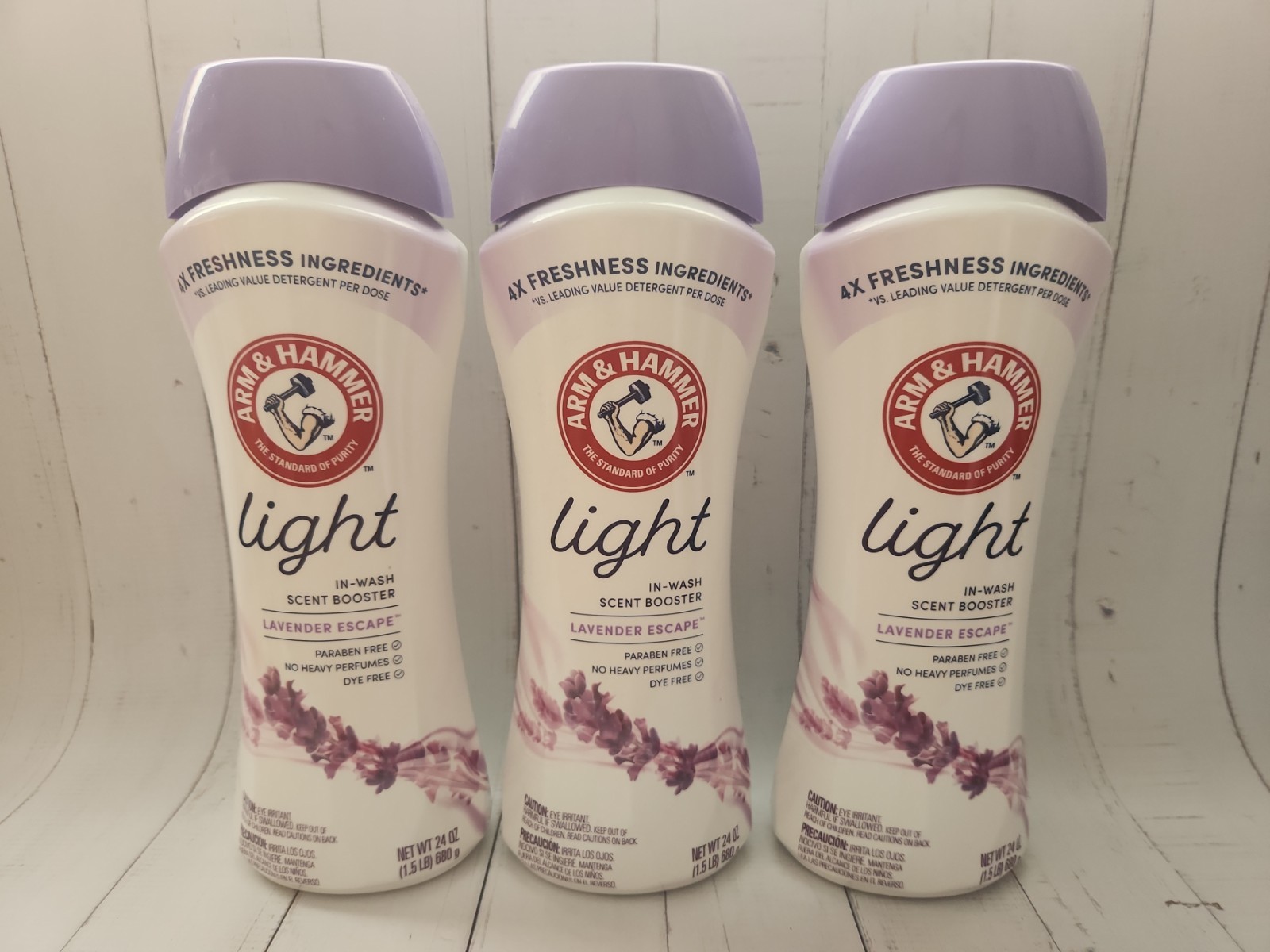 (Pack of 3) Arm & Hammer Light In-Wash Scent Booster Lavender Escape, 24 fl oz