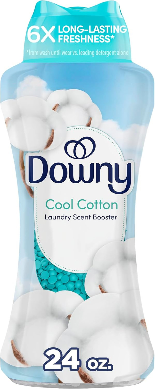 Downy Cool Cotton In-Wash Laundry Scent Booster Beads, 24 Oz, Laundry Scent Bead