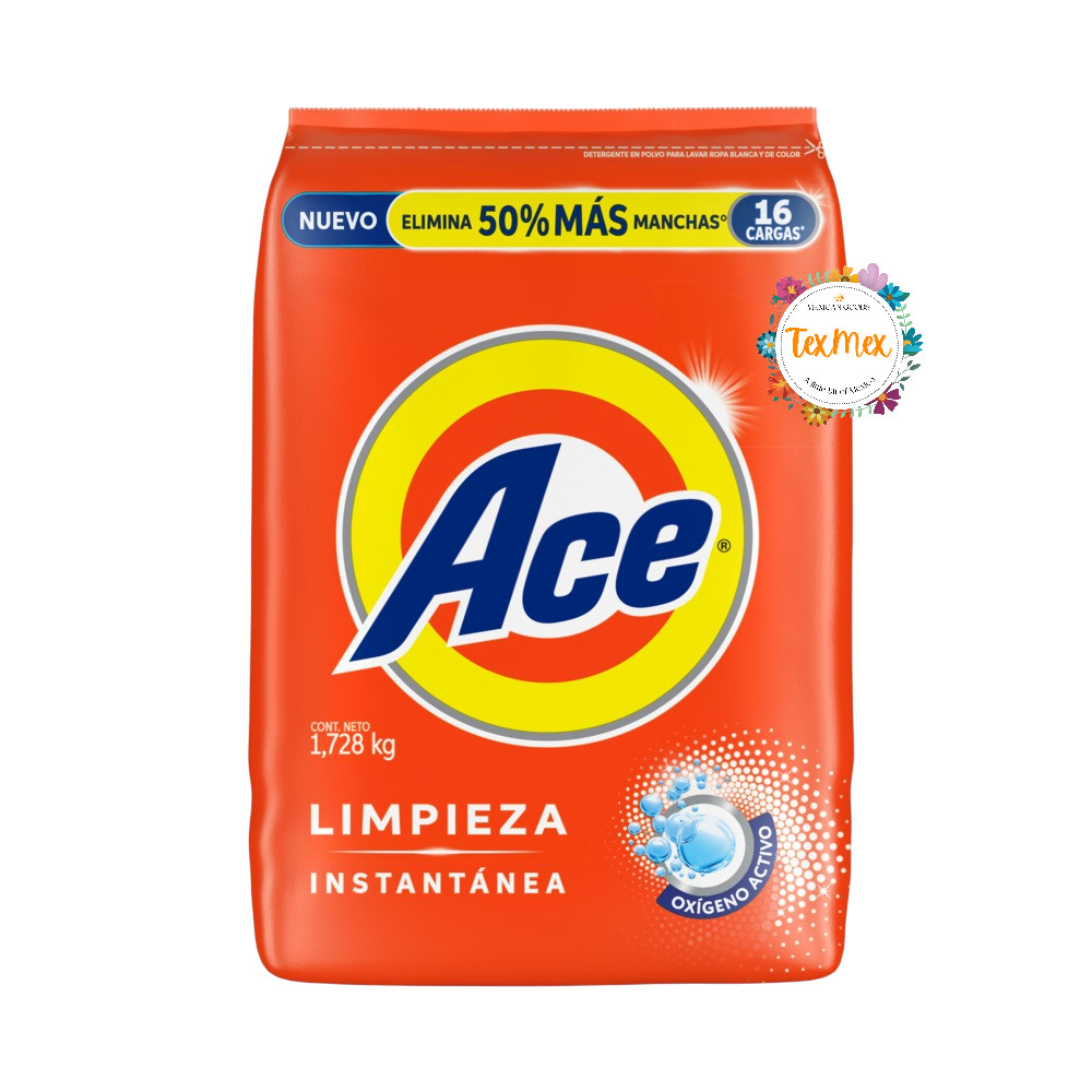 Ace Jabon en Polvo 1.72K Laundry Detergent Stain Remover Quitamanchas