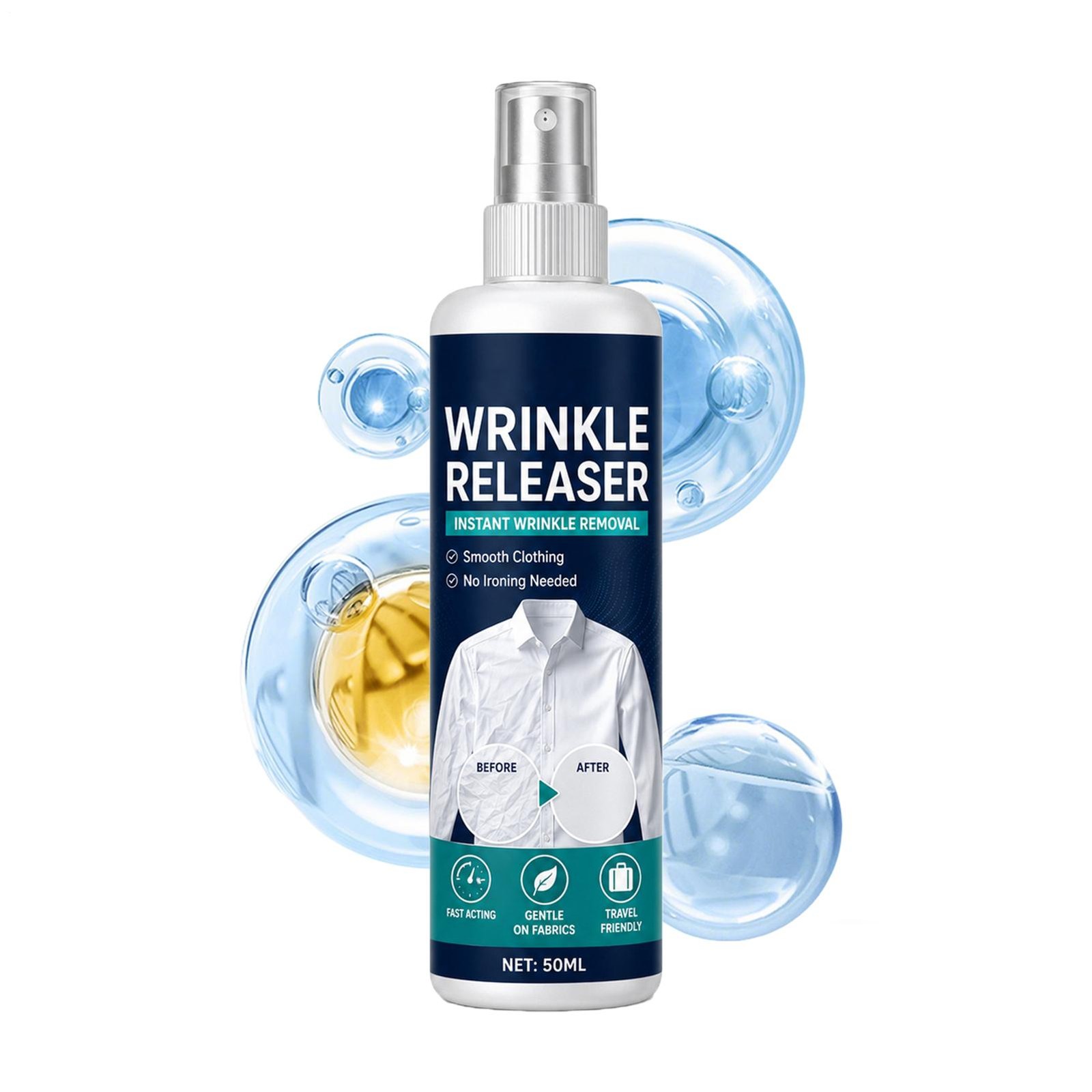Instant Wrinkle Releaser Spray,Clothes Wrinkle Release Spray,No Iron,Anti Static