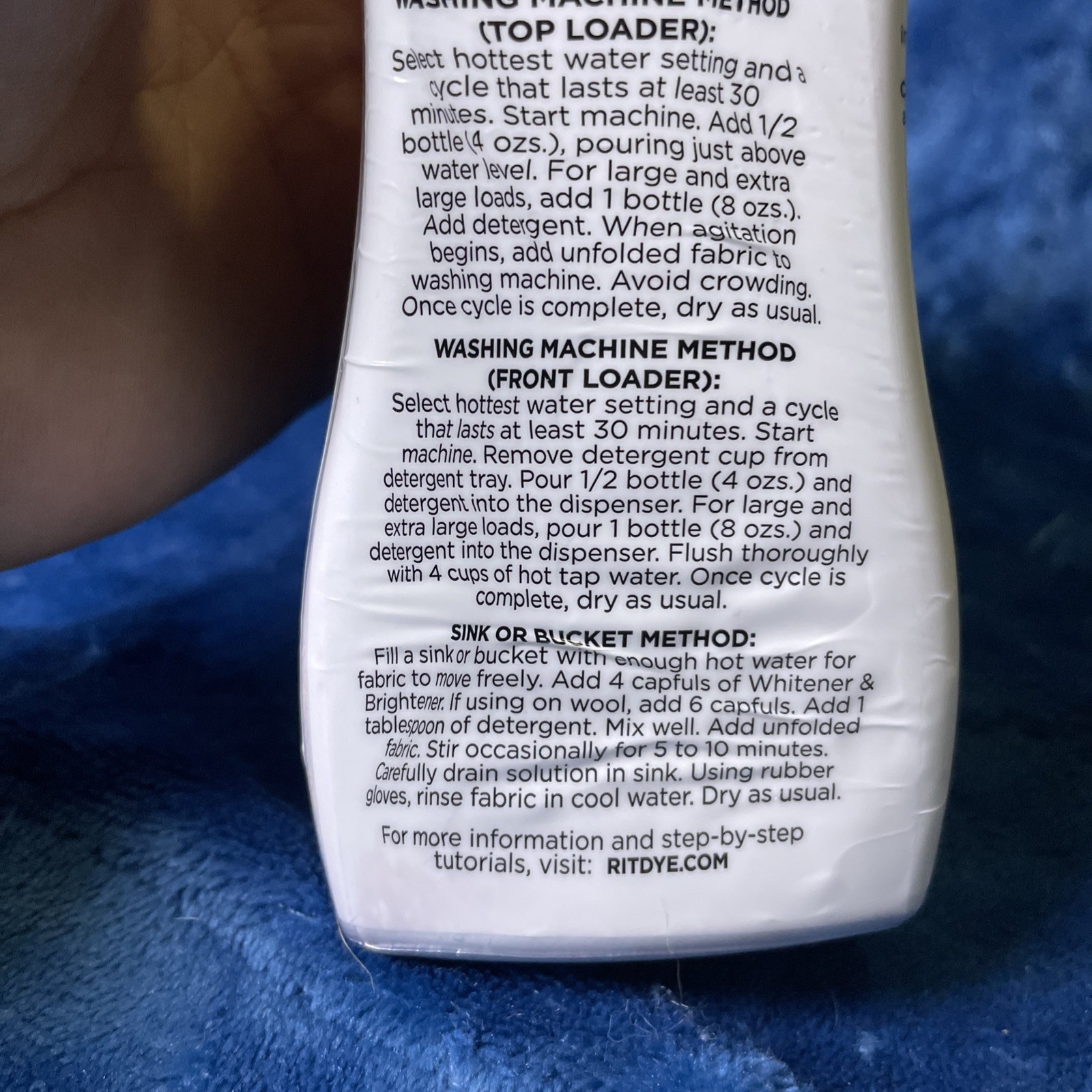 Rit Dye Laundry Treatment Whitener and Brightener, 8 fl oz