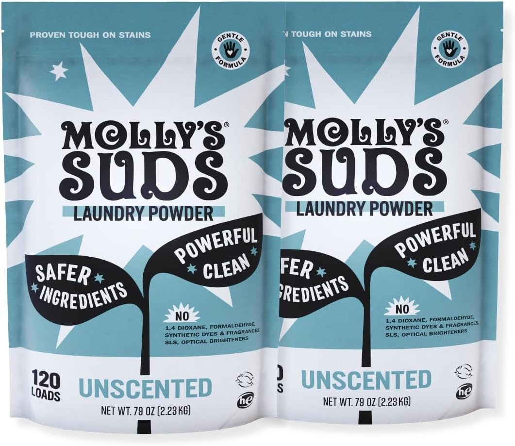 Molly’s Suds Original Laundry Detergent Powder 240 Loads Unscented