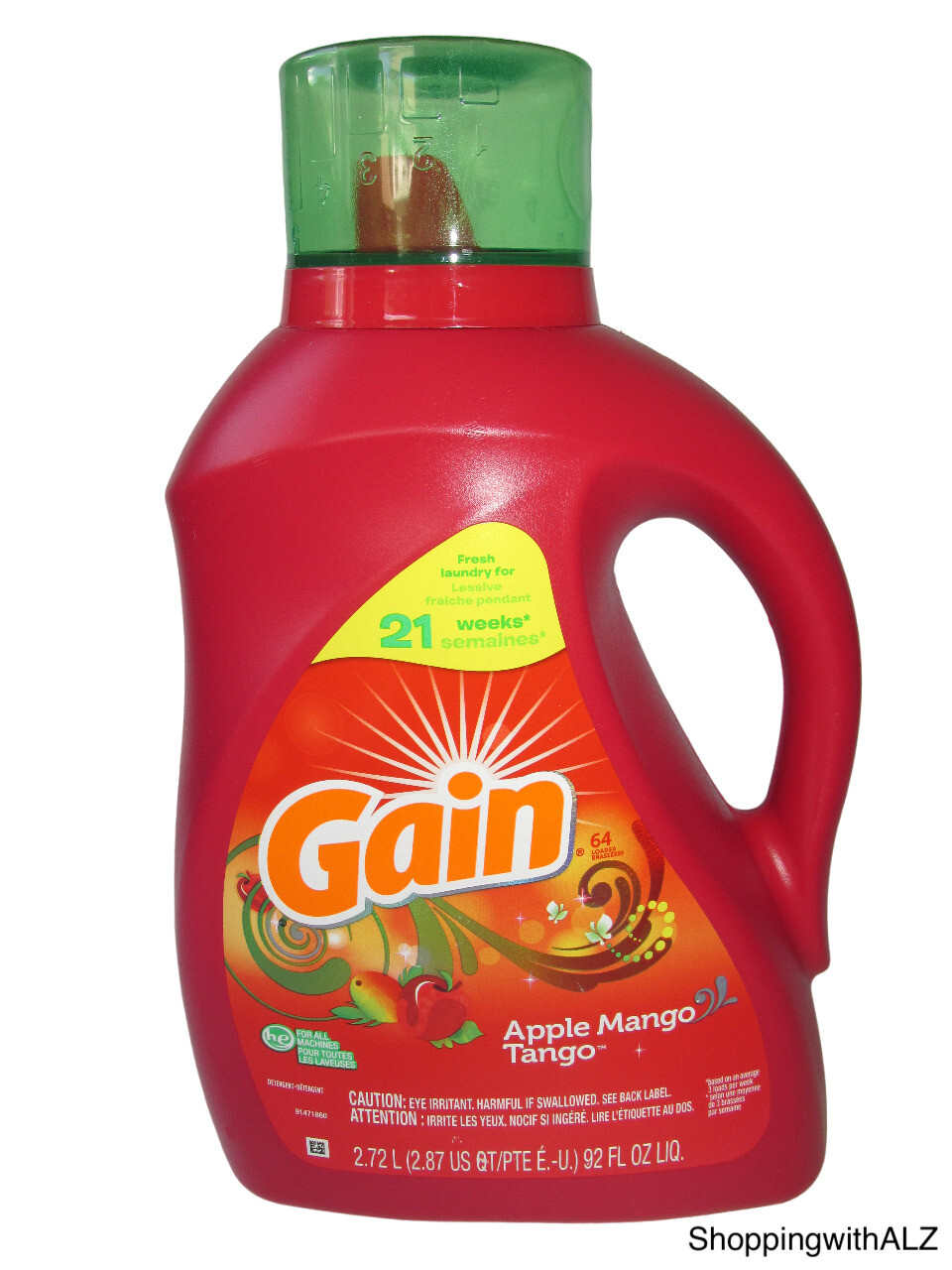 NEW Gain Apple Mango Tango Laundry Detergent 64 Loads 92 oz