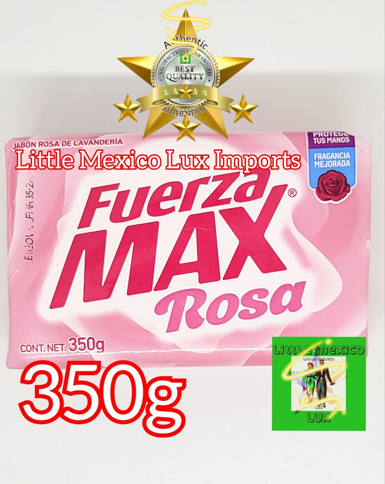 Fuerza Max ROSA JABÓN DE LAVANDERÍA EN BARRA STAIN PARA TODO TIPO DE ROPA ⚡️🚚