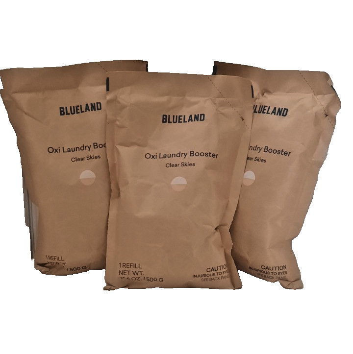 BLUELAND Oxi Laundry Booster Powder Refill 3-PACK Clear Skies Scent 50 Loads