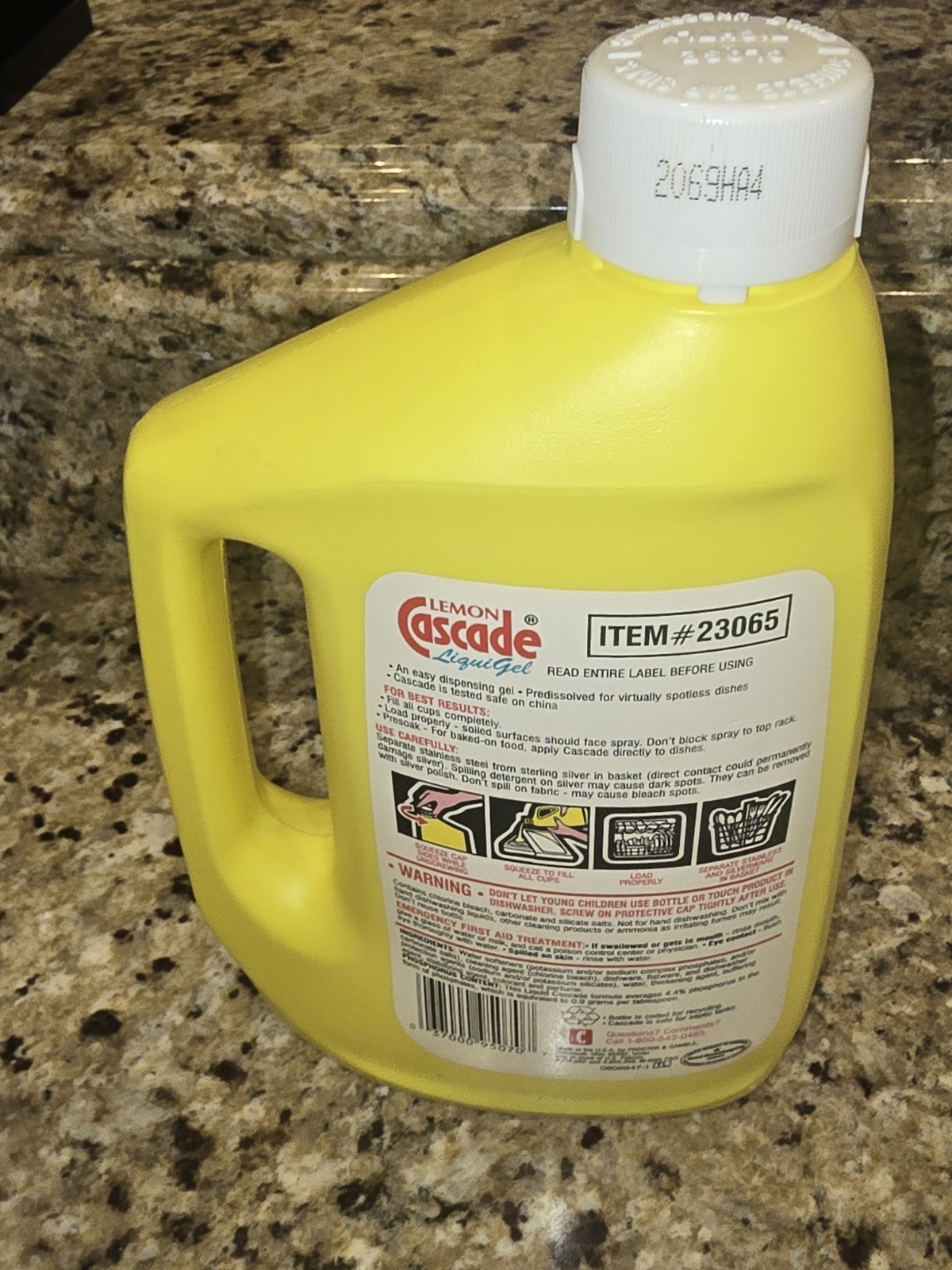 Vintage 1990 Cascade LiquiGel Dishwashing Detergent Lemon Scent LARGE 85 oz RARE
