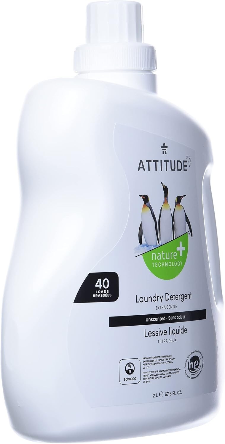 Attitude Liquid Laundry Detergent EWG Verified 40 Loads Unscented