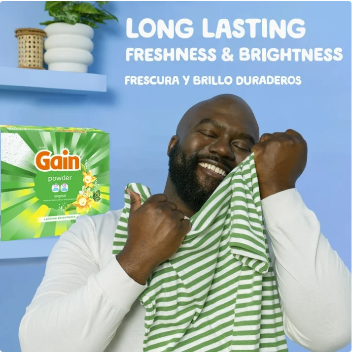2 Box Gain Powder Laundry Detergent, Original Scent, 123 oz, 133 Loads Box