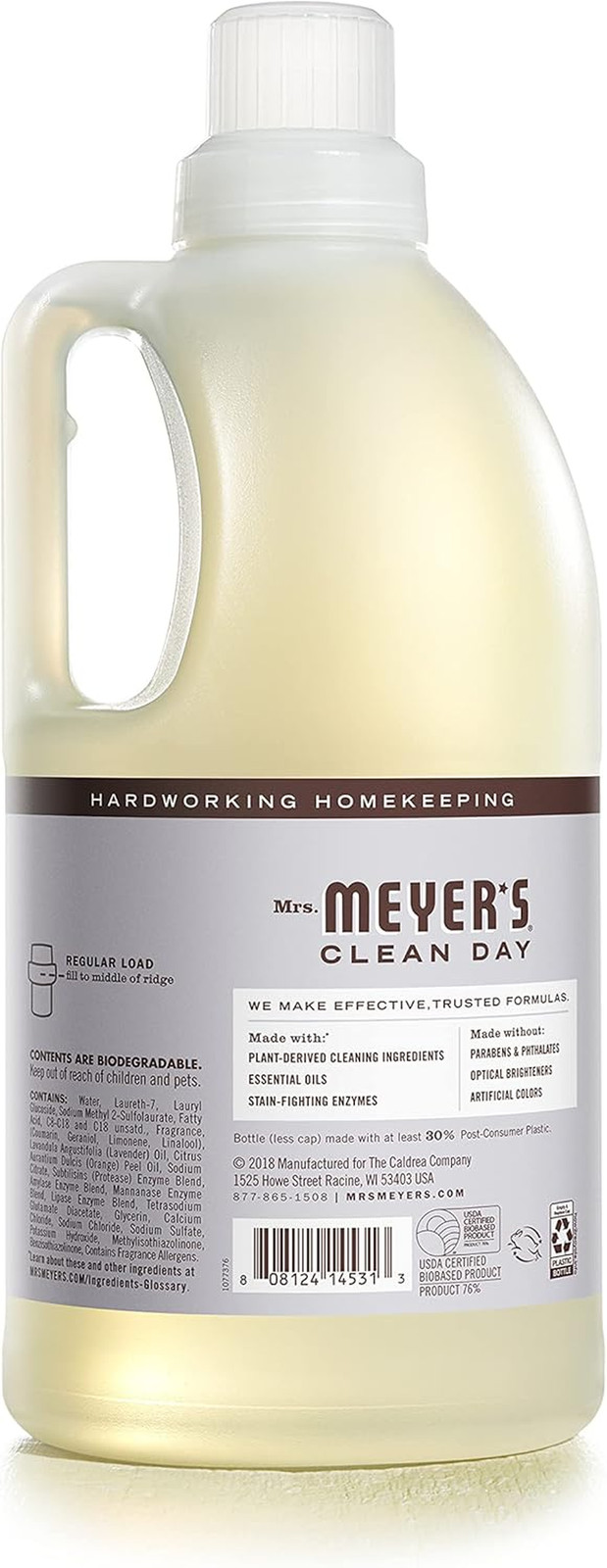 CLEAN DAY Liquid Laundry Detergent, Biodegradable Formula Infused with Essential