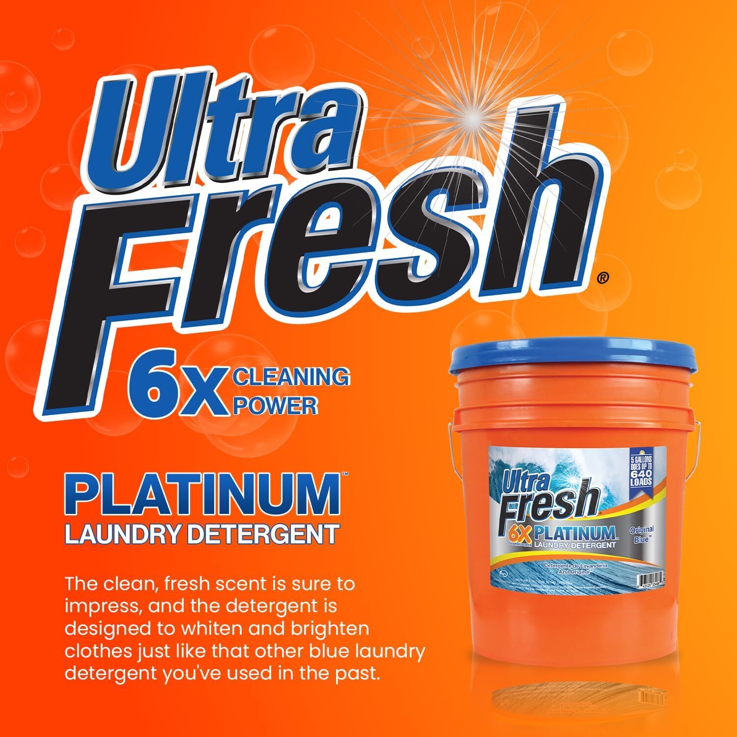 Platinum Original Blue Liquid Laundry Detergent 5 Gal 640 Oz