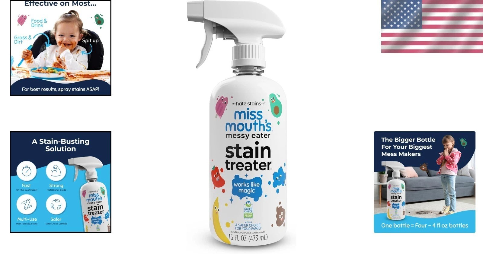 Fast-Acting 16oz Stain Remover for Babies – Safe, Effective, and Easy to Use