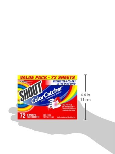 Shout Color Catcher Sheets for Laundry Maintains Clothes Original Colors 72 Ct