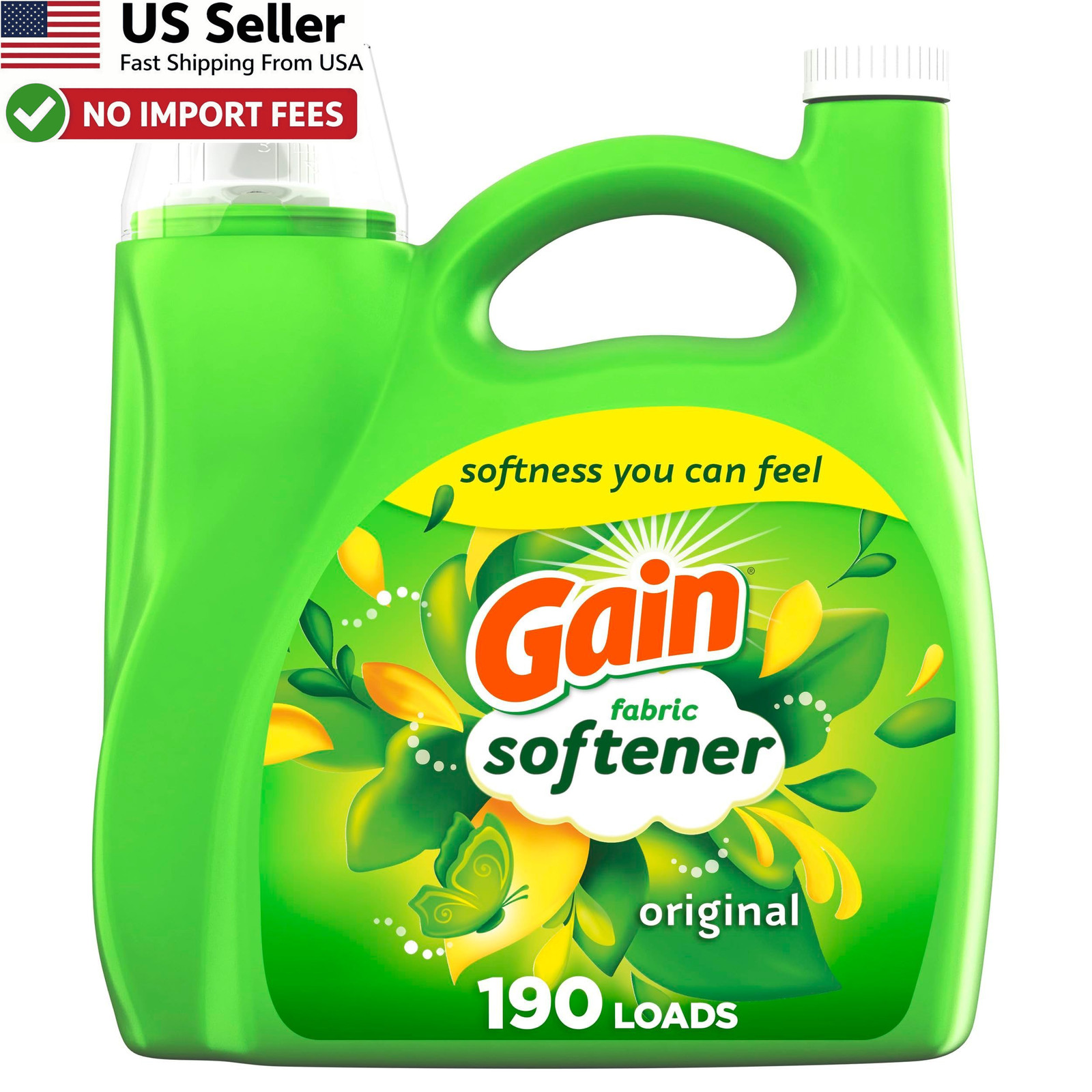 Gain Liquid Fabric Softener Original Scent 140 Fluid Oz 190 Loads Fresh Laundry
