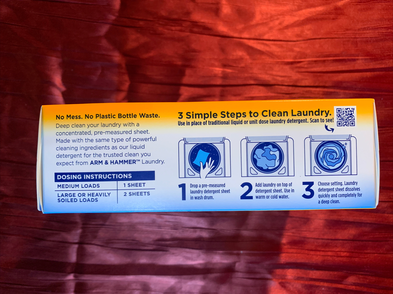 Arm & Hammer Power Sheets Laundry Detergent, Fresh Linen 50ct, 100 Small Load