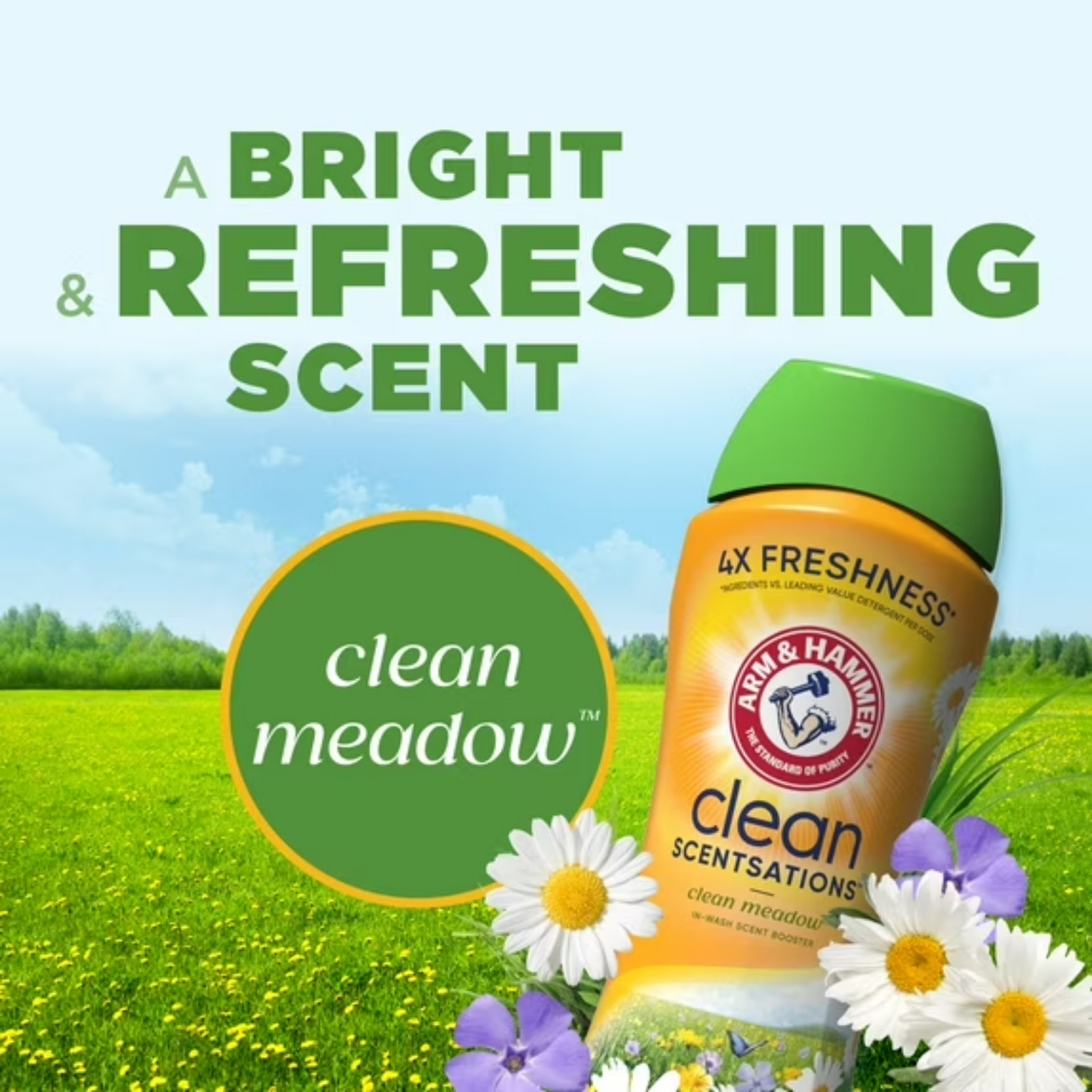 Arm & Hammer Clean Scentsations Scent Booster – Clean Meadow – 24oz (3 Pack)