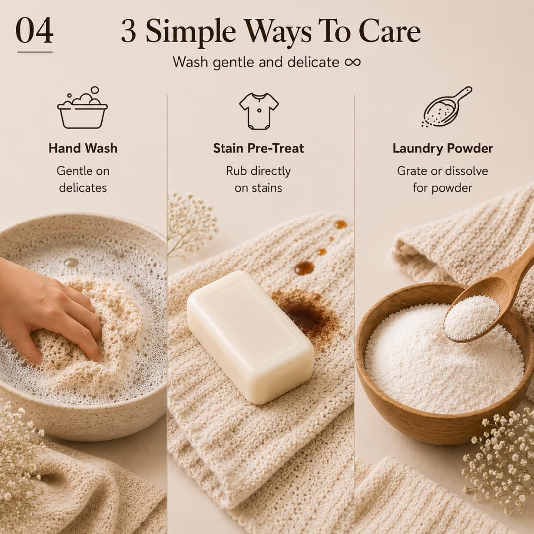 Kelebs Natural Laundry Soap Bar for Sensitive Skin with Organic Coconut –