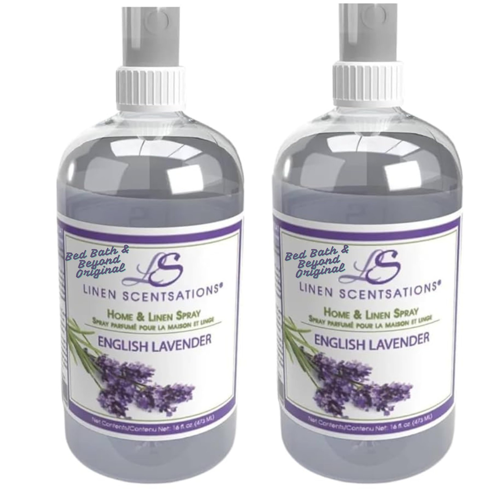 Linen Scentsations Fabric and Linen Spray 2 Pack, English Lavender, 16oz x2 (…