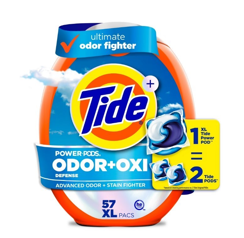 Tide Power PODS Laundry Detergent Soap Pacs with Odor Defense + Oxi, Original