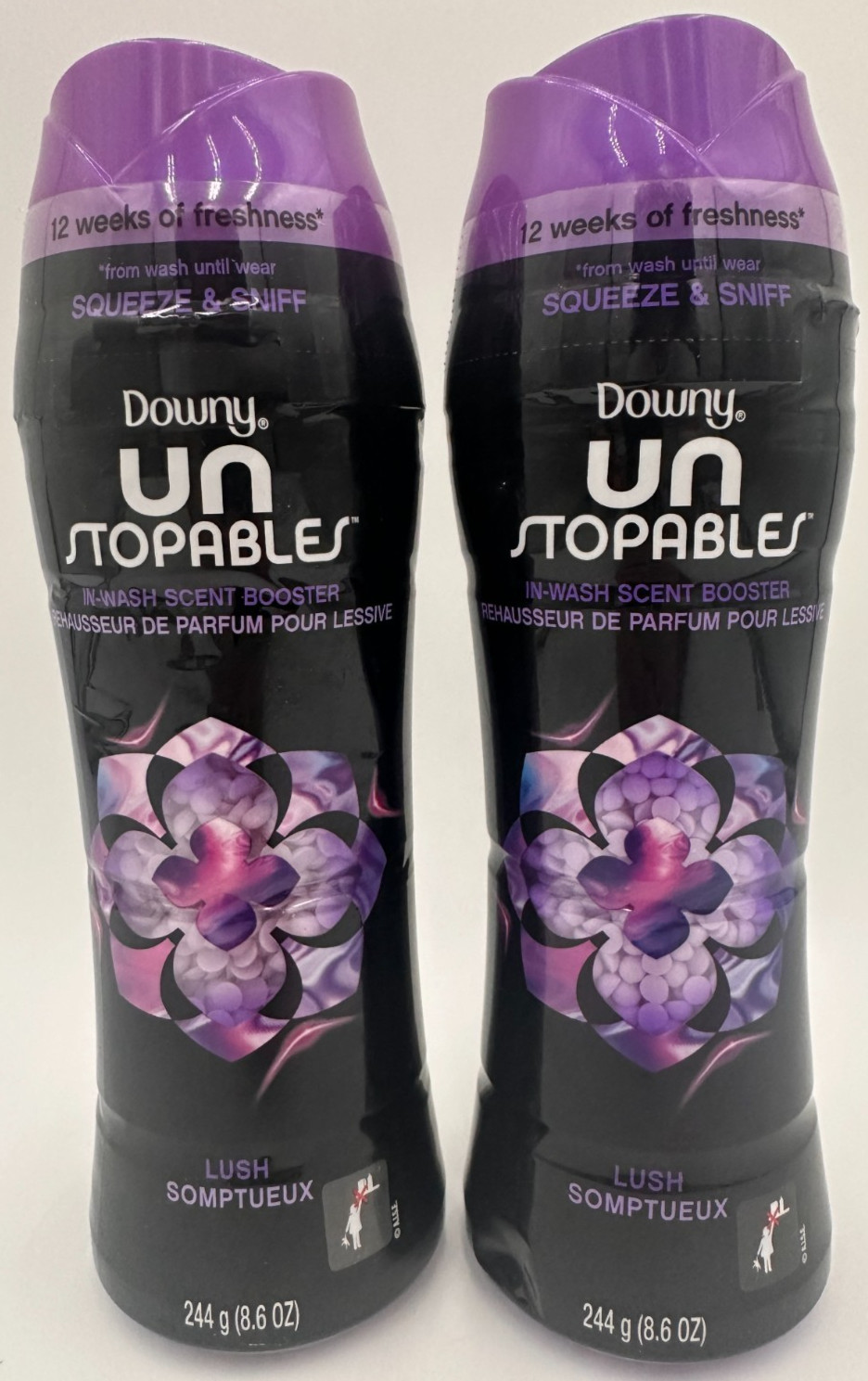 Lot Of 2 Downy Unstopables Tide Scent Booster Beads Laundry 8.6 oz Each New