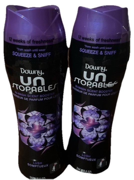 Lot Of 2 Downy Unstopables Lush Scent Laundry Booster 8.6 Oz Each.