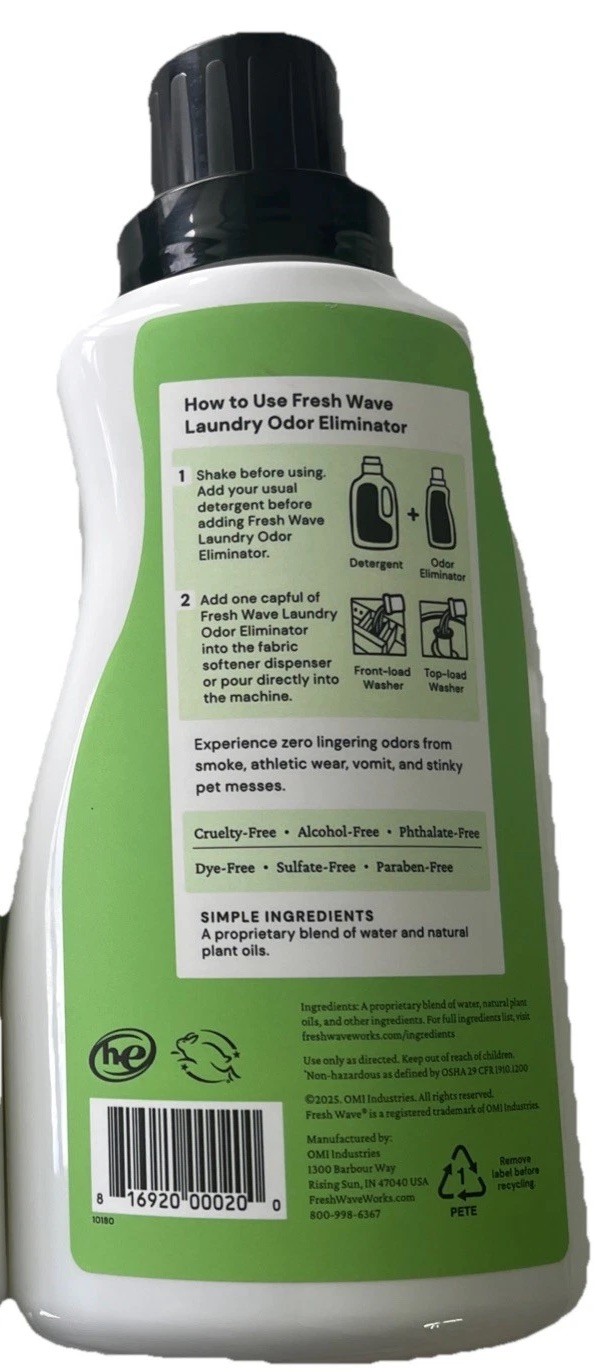FRESH WAVE Plant-Based Odor Removing LAUNDRY BOOSTER Original Natural Scent 24oz