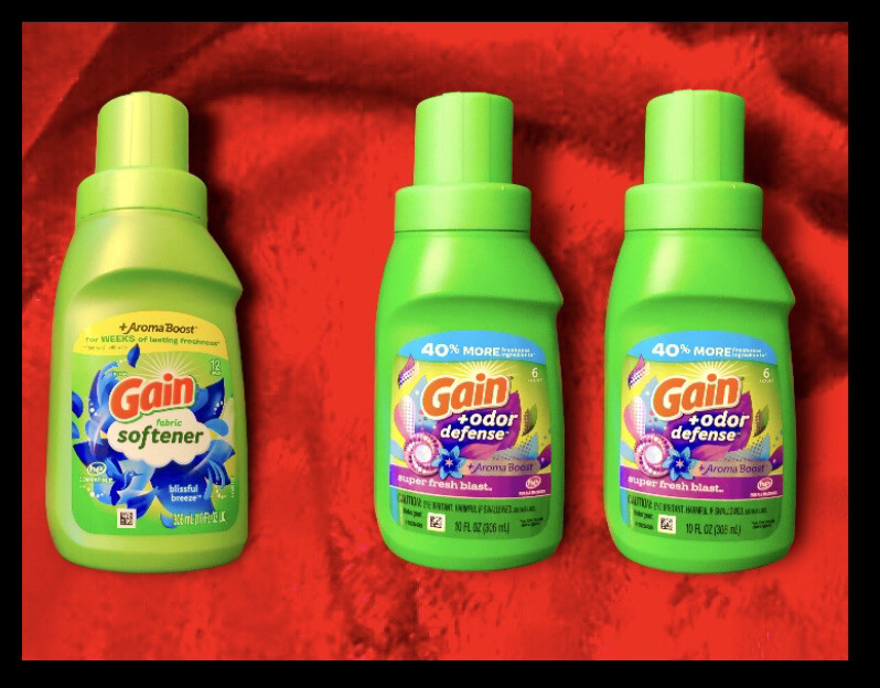 3pk Combo GAIN Aroma Boost: 2 DETERGENT+ 1 Gain FABRIC SOFTENER Travel size 10oz