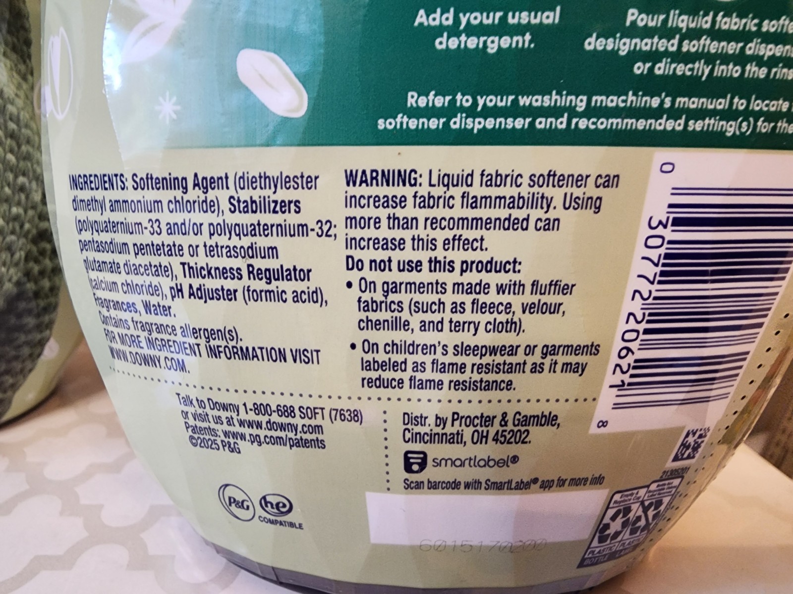 Lot: 3 Downy Pistachio Cream Cozy Collection Fabric Softener 38 oz 57 Loads NEW