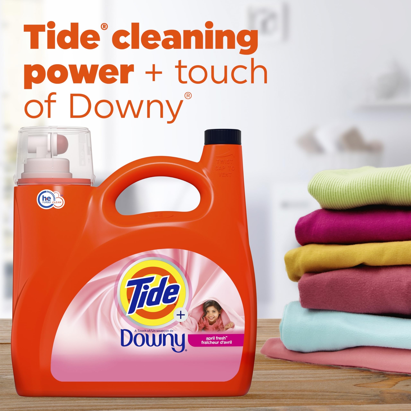 Tide with Touch of Downy Liquid Laundry Detergent 132 Fl Oz Powerful Cleaning