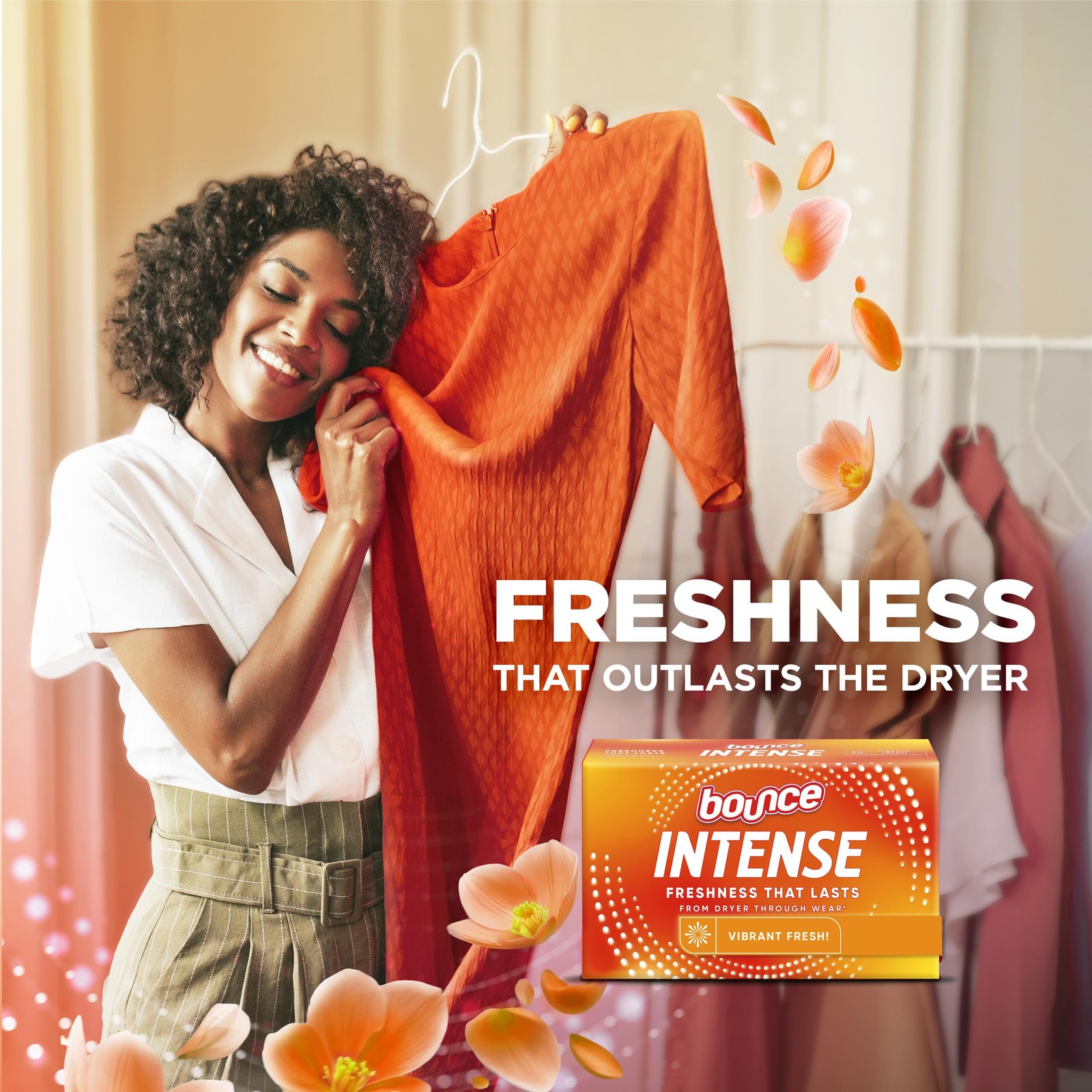 Intense Dryer Sheets, Vibrant Fresh, 60 Count, Scent Boosting Dryer Sheet