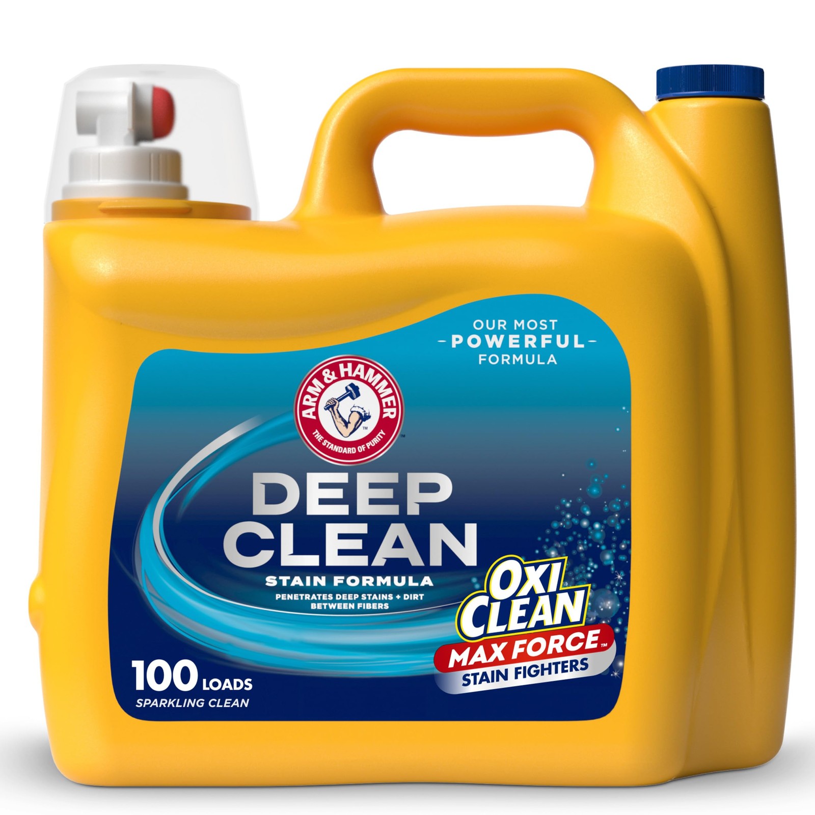 ARM & HAMMER Deep Clean Liquid Laundry Detergent, OxiClean Max Force, 150 fl oz,