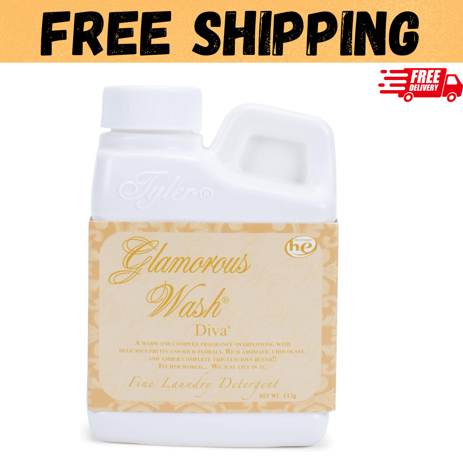 Tyler Candle Company Glamorous Wash Laundry Detergent, Diva,