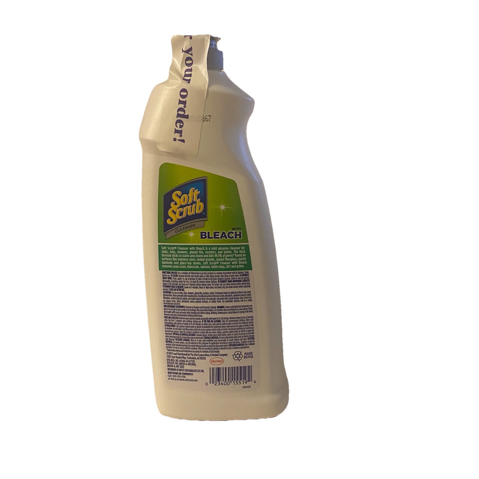 Soft Scrub® Commercial Cleanser with Bleach, 36 oz.