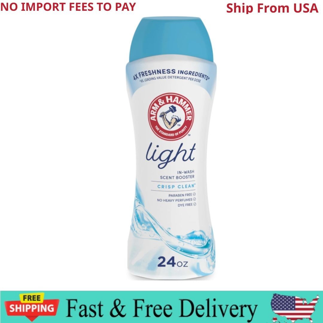 ARM & HAMMER Light In-Wash Scent Booster, Laundry Scent Booster Crisp Clean scen