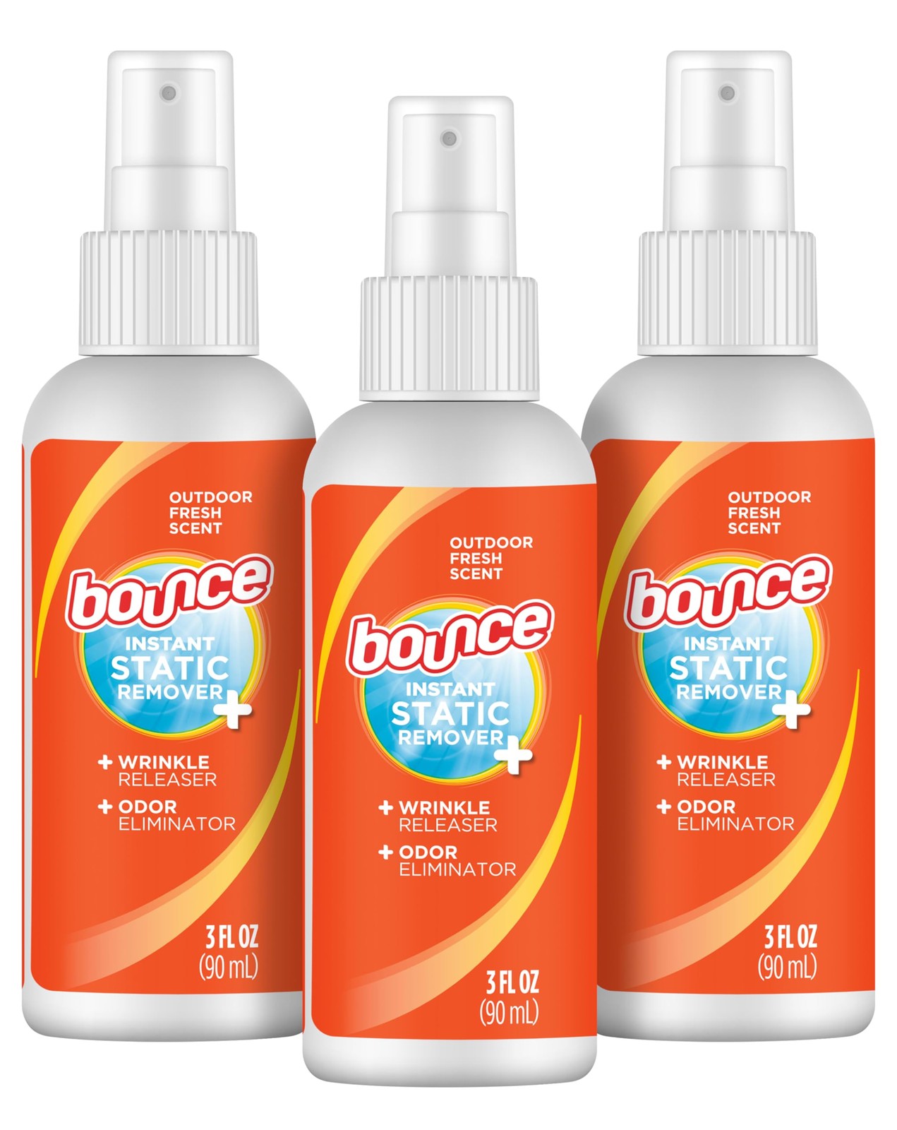 Bounce Anti Static Spray, 3 in 1 Instant 3 Ounce (Pack of 3)