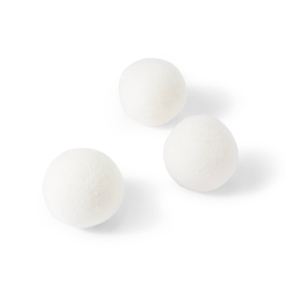 100% New Zealand Wool Dryer Balls – 3ct: Dye-Free, Non-Toxic, Box Container