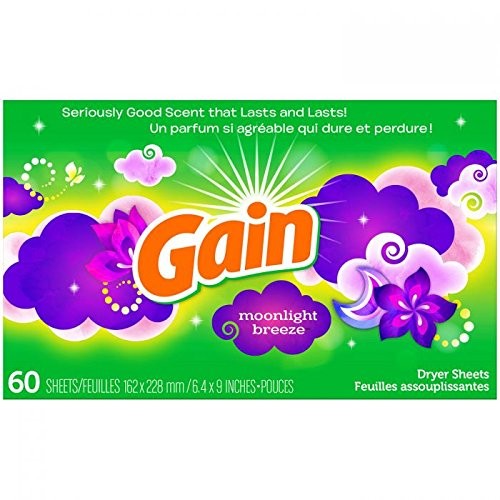 Gain Dryer Sheets 60 Count Fight Static Reduce Wrinkles Fresh Scent