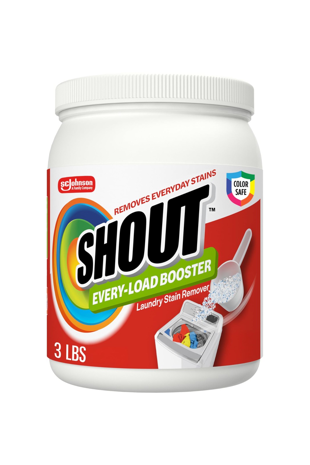 Shout In-Wash Every-Load Booster Laundry Stain 48 Ounce (Pack of 1), White
