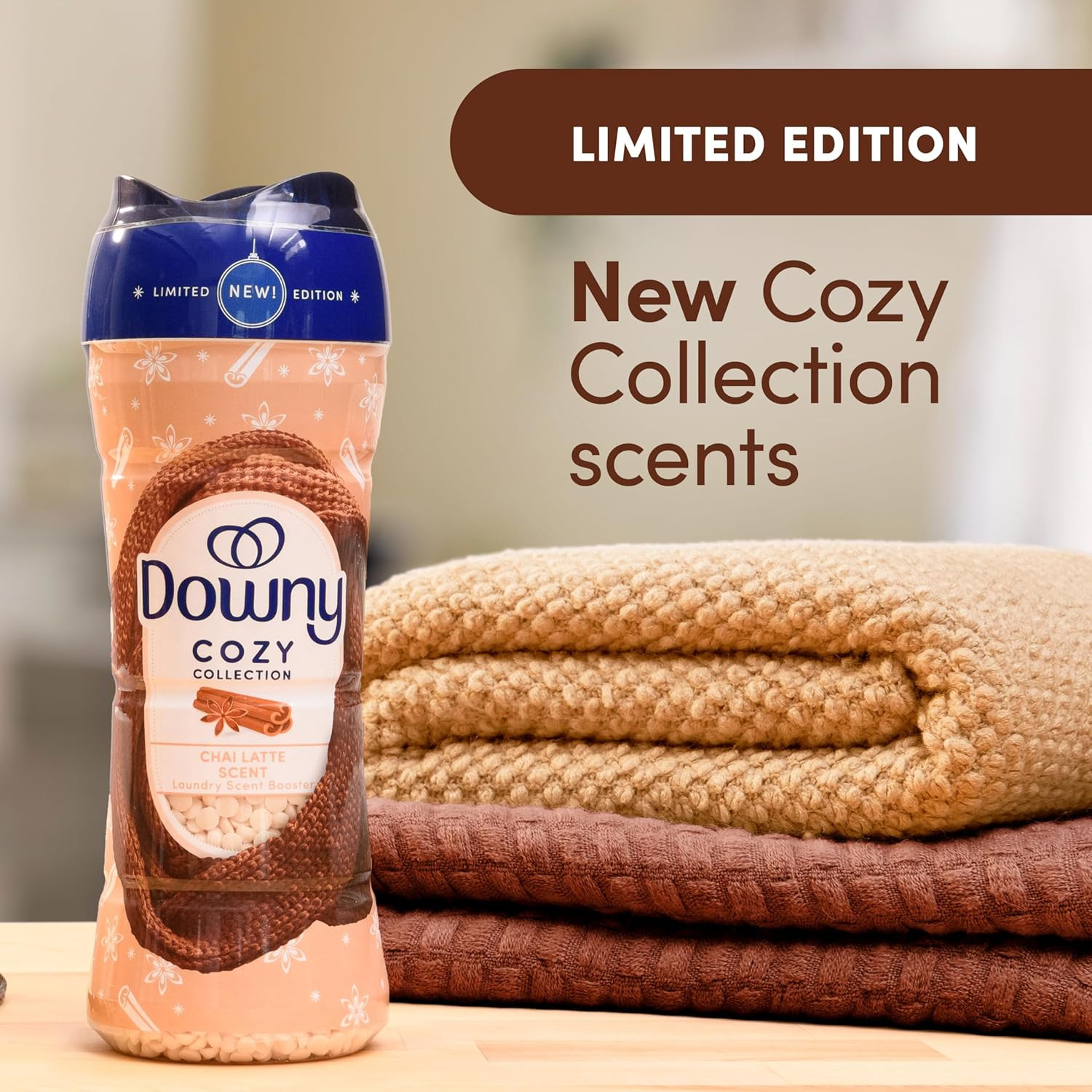 Cozy Collection In-Wash Laundry Scent Booster Beads, Chai Latte Scent, 7.8 Oz, L