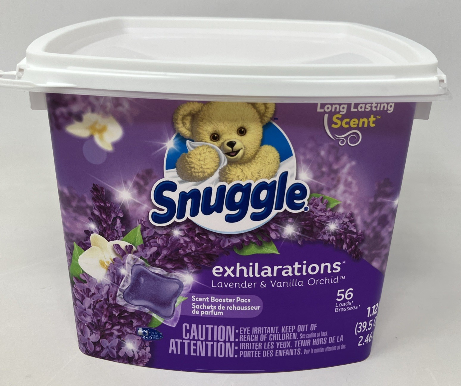New Snuggle Exhilarations Lavender & Vanilla Orchid Scent Booster 56 Load Tub