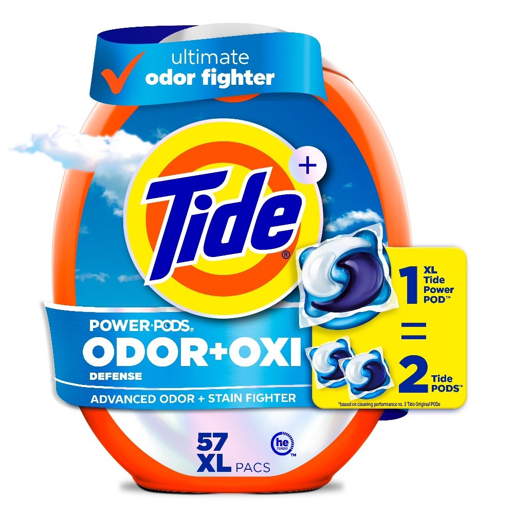 Laundry Detergent Soap Pacs with Odor Defense + Oxi, Original Scent, 57 Count