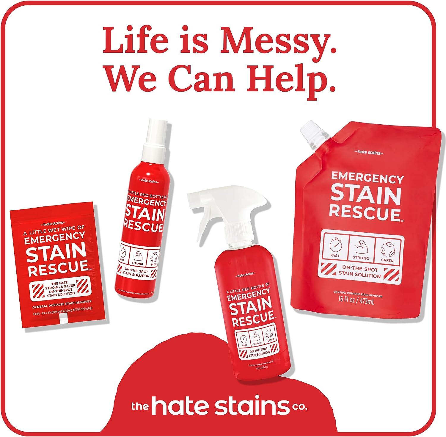 Stain Remover Spray – Fast-Acting Spray for Laundry – Carpet Spot Removal & Oil,