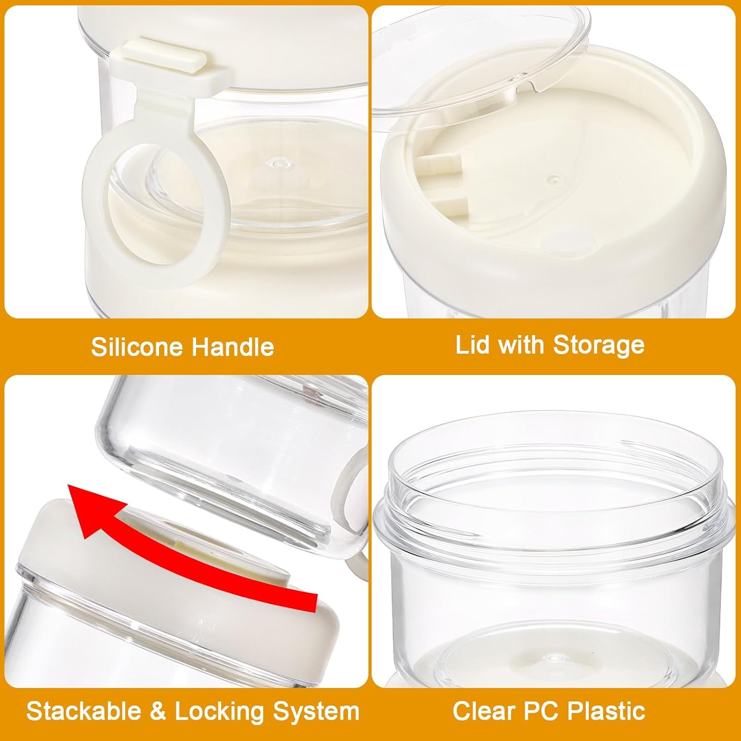 Portable Laundry Detergent Dispenser with Handle, Stackable Laundry Storage