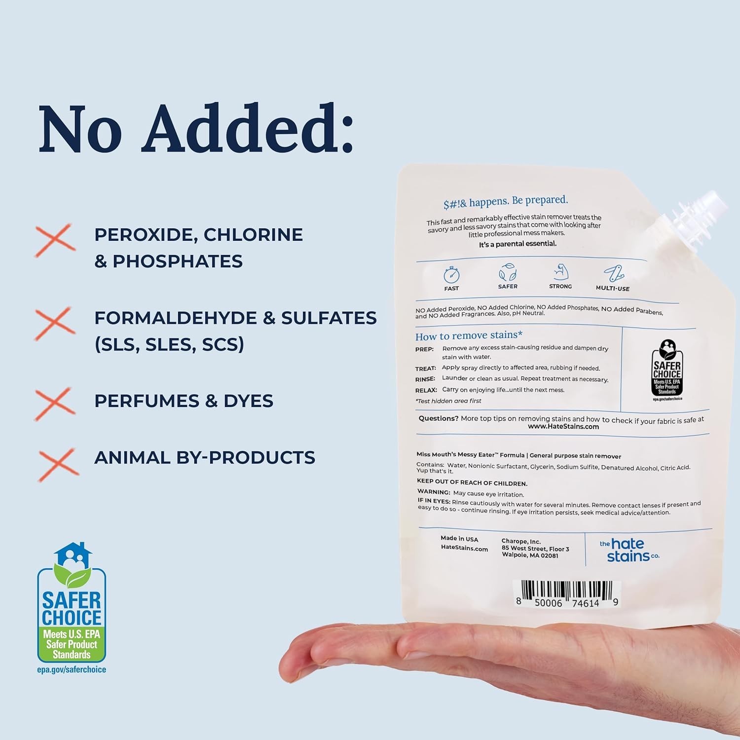 Messy Eater Stain Treater 16oz Refill – Fast, Safe & Effective for Baby Clothes