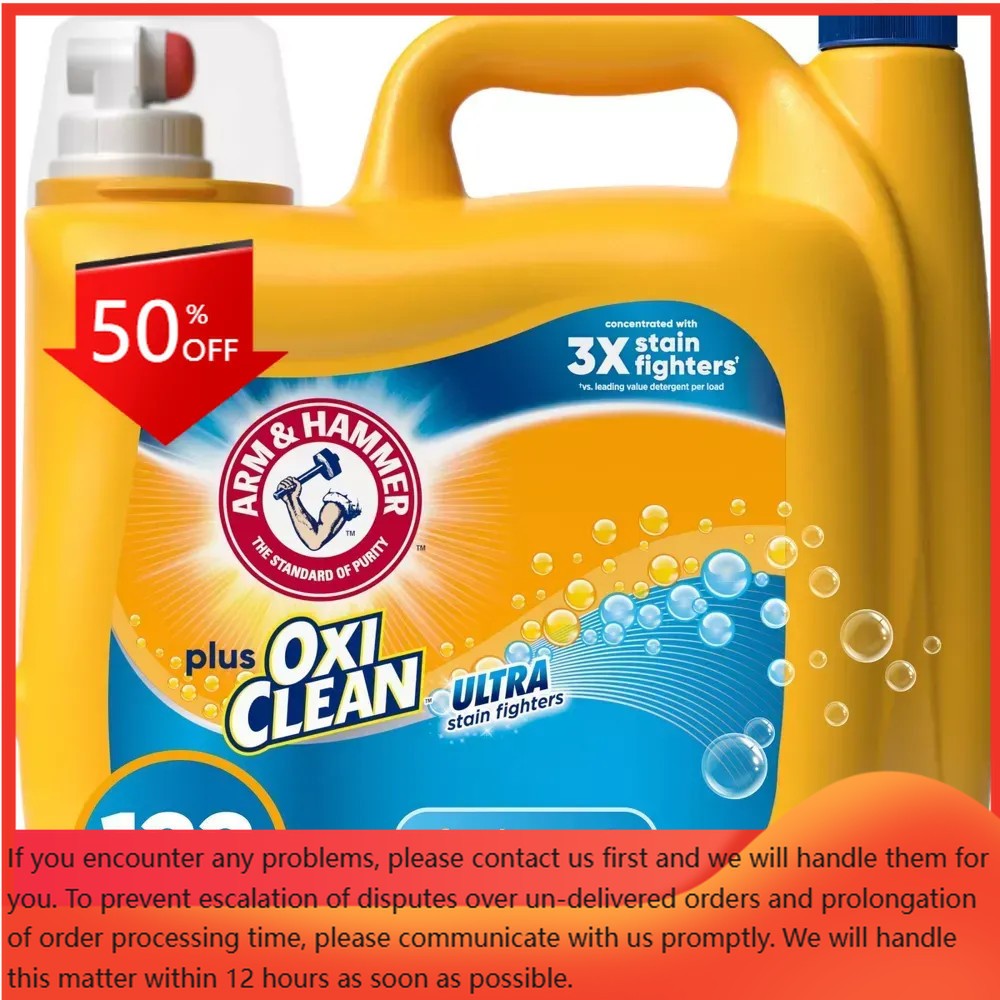 Arm &Hammer Plus OxiClean Ultra Stain Fighters Fresh Detergent 122 Loads-158.6oz
