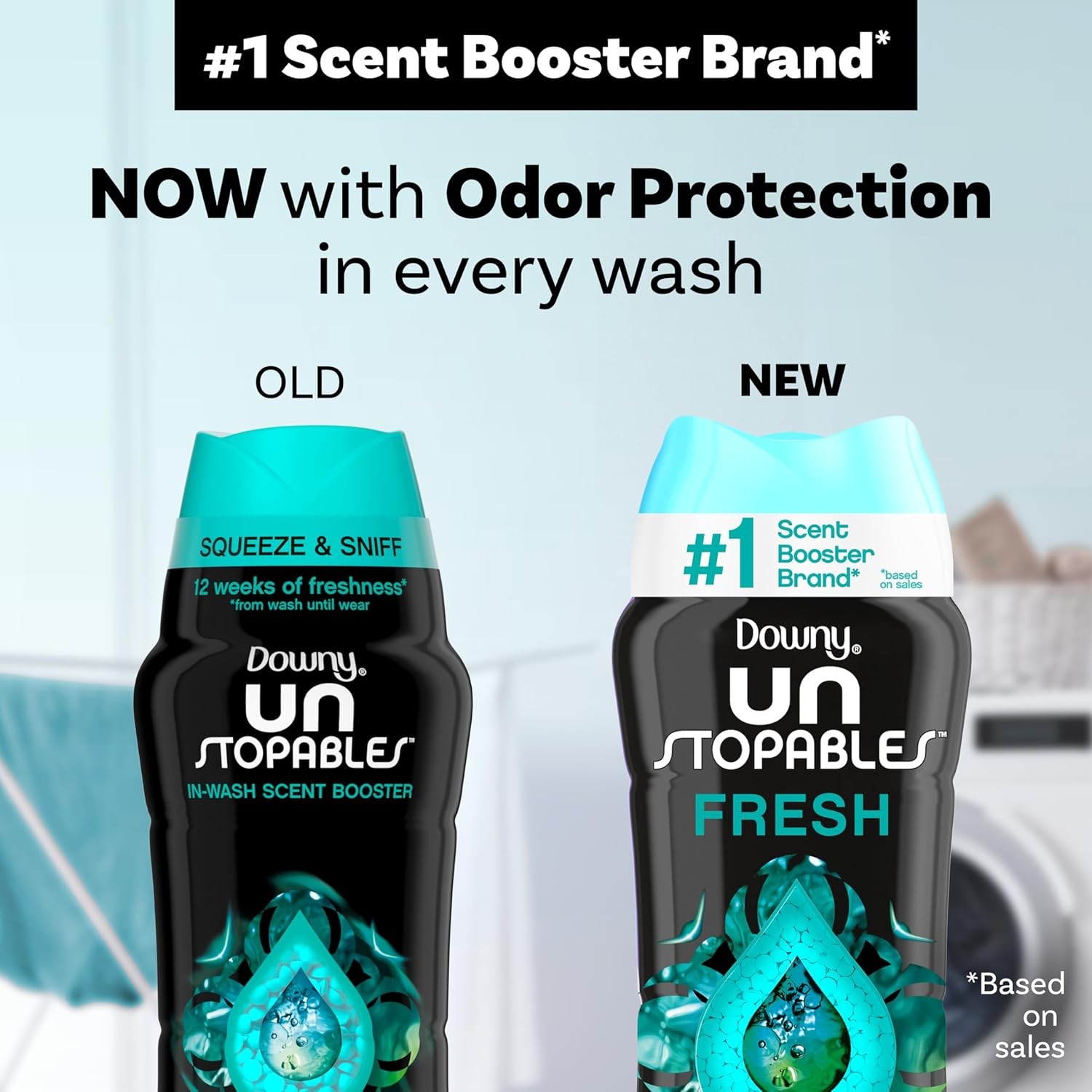 Downy Unstopables In Wash Scent Booster Beads, Fresh Scent, 24 oz, Laundry…