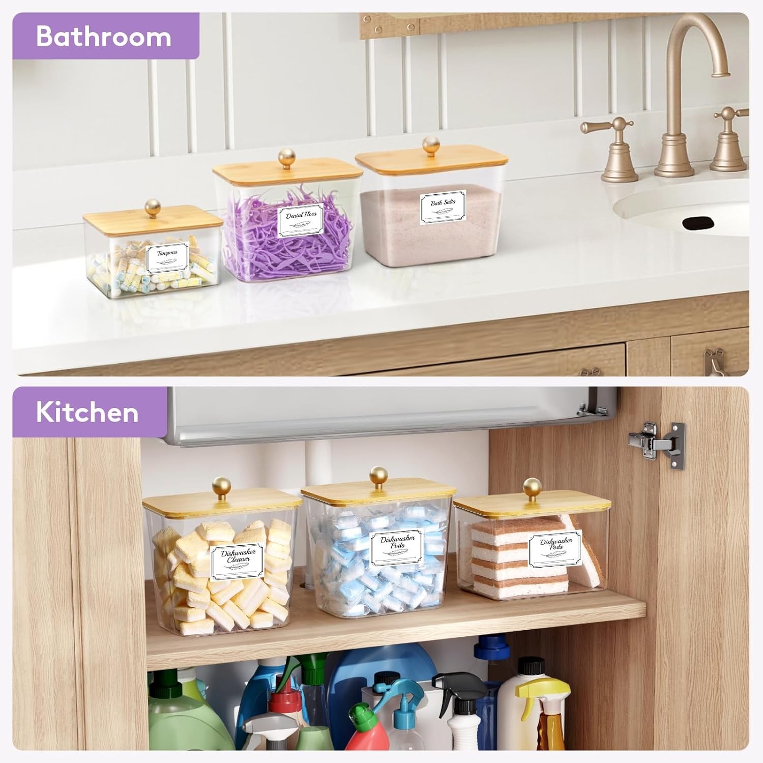 Laundry Pods Container W/ Lid Dryer Sheet Holder Room Organization Storage