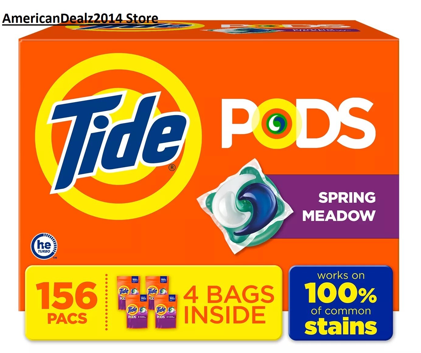 Tide PODS Laundry Detergent Pacs, Spring Meadow, 156 ct — FREE SHIP!!