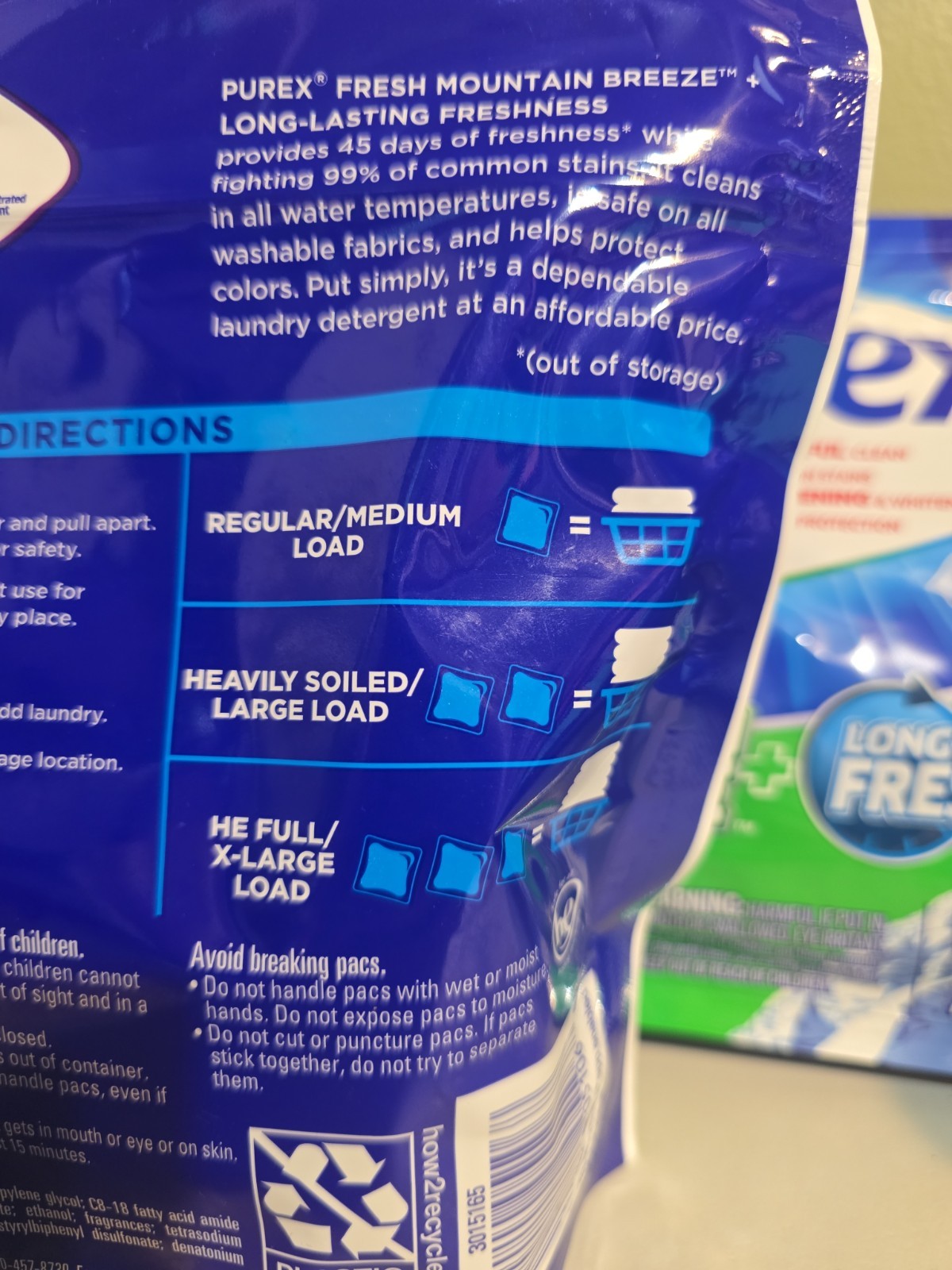 3 Pack Of 21 Pcs Purex 4-in-1 Laundry Detergent Fresh + Odor Fighter Pacs